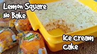 LEMON SQUARE ICE CREAM CAKE | How to make no bake ice cream cake | Taste Buds PH thumbnail