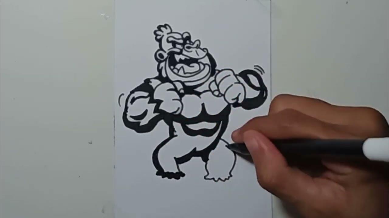 MENGGAMBAR CARTOON GORILLA thumbnail