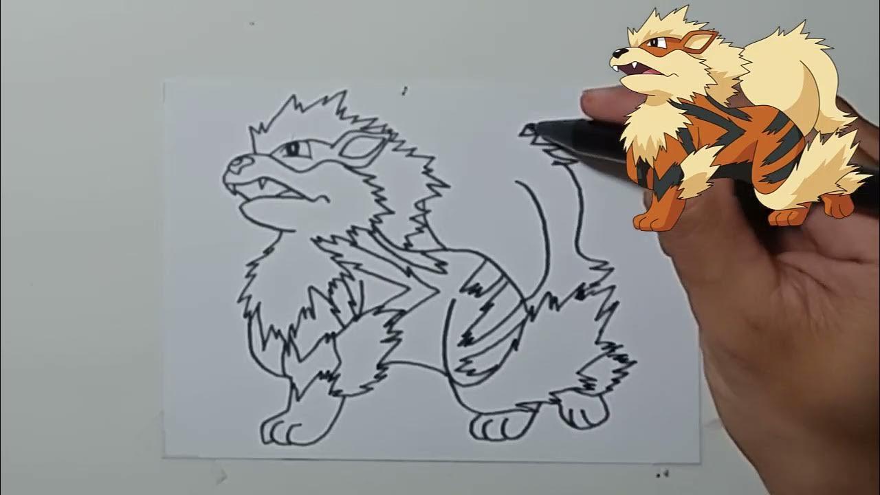 CARA MENGGAMBAR ARCANINE thumbnail