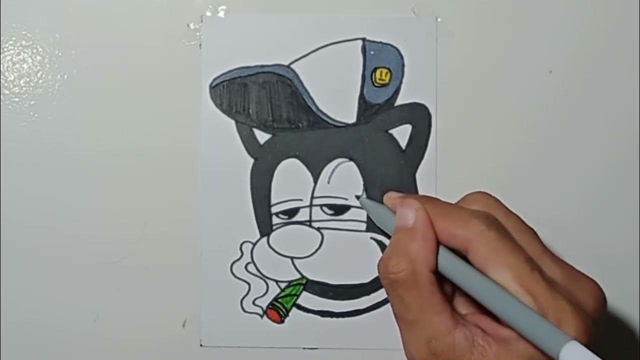 Menggambar Grafity Karakter Anjing Perokok thumbnail