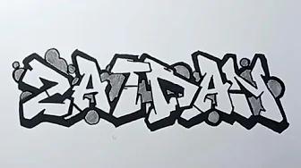 Menggambar Grafity Nama | ZAIDAN | Riquest thumbnail