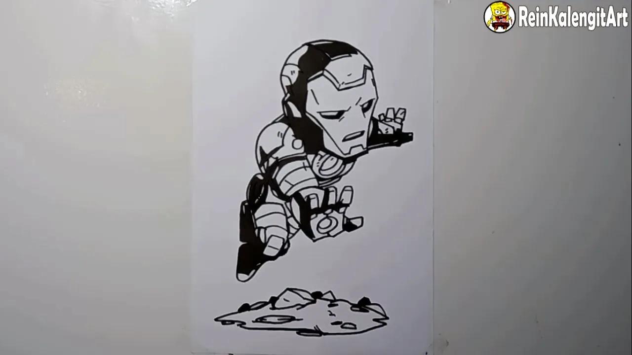 MENGGAMBAR SUPERHIRO IRONMAN CHIBI MARVEL thumbnail