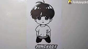 MENGGAMBAR BTS CHIBI JUNGKOOK thumbnail