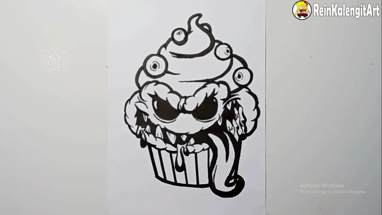 MENGGAMBAR GRAFITY VECTOR KARAKTER CAKE MOSTER thumbnail