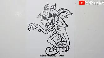 MENGGAMBAR GRAFITY VEKTOR MONSTER LABU #114 thumbnail