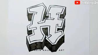 Menggambar Grafity Letter H 3D Keren thumbnail