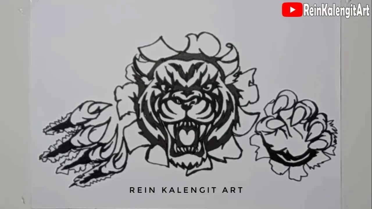 MENGGAMBAR GRAFITY VECTOR KARAKTER SINGA SIMPEL #96 thumbnail