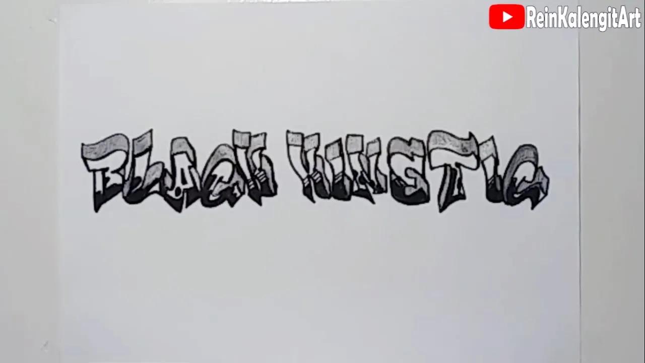 MENGGAMBAR GRAFITY NAMA BLACK KINETIC | RIQUEST thumbnail