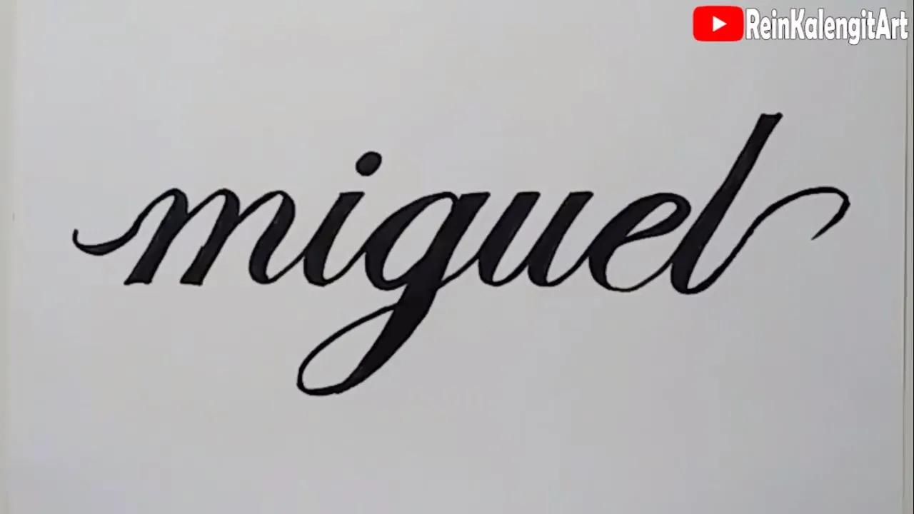 Menggambar Grafity text Typography MIGUEL thumbnail