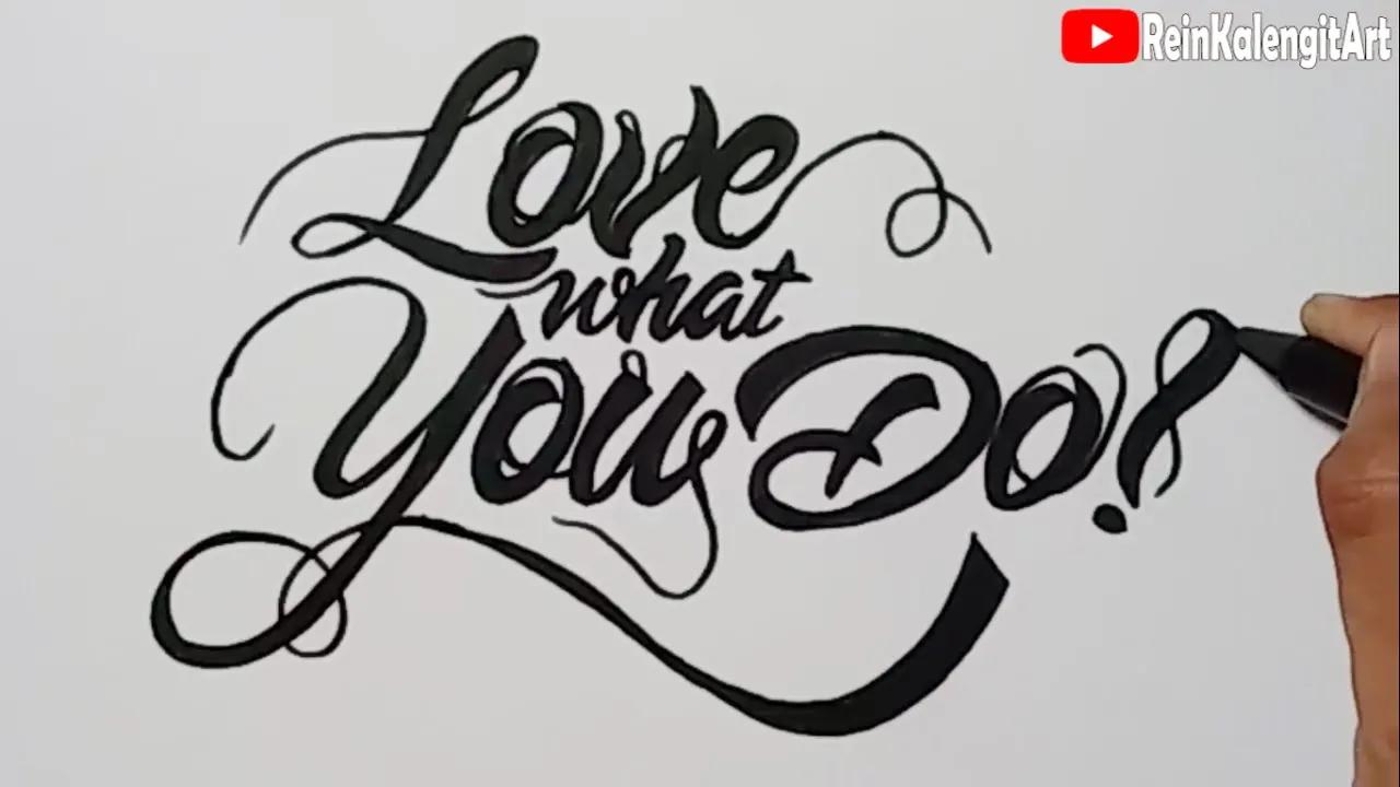 Menggambar Grafity text Typography indah thumbnail