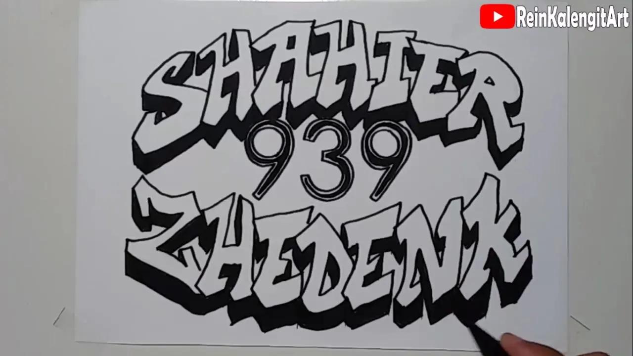 Menggambar Grafity Nama SHAHIER ZHEDENK 939 riques thumbnail