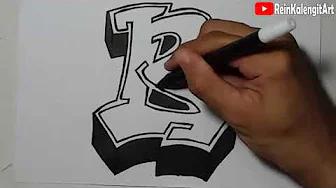 Menggambar Grafity Letter B 3D Keren thumbnail