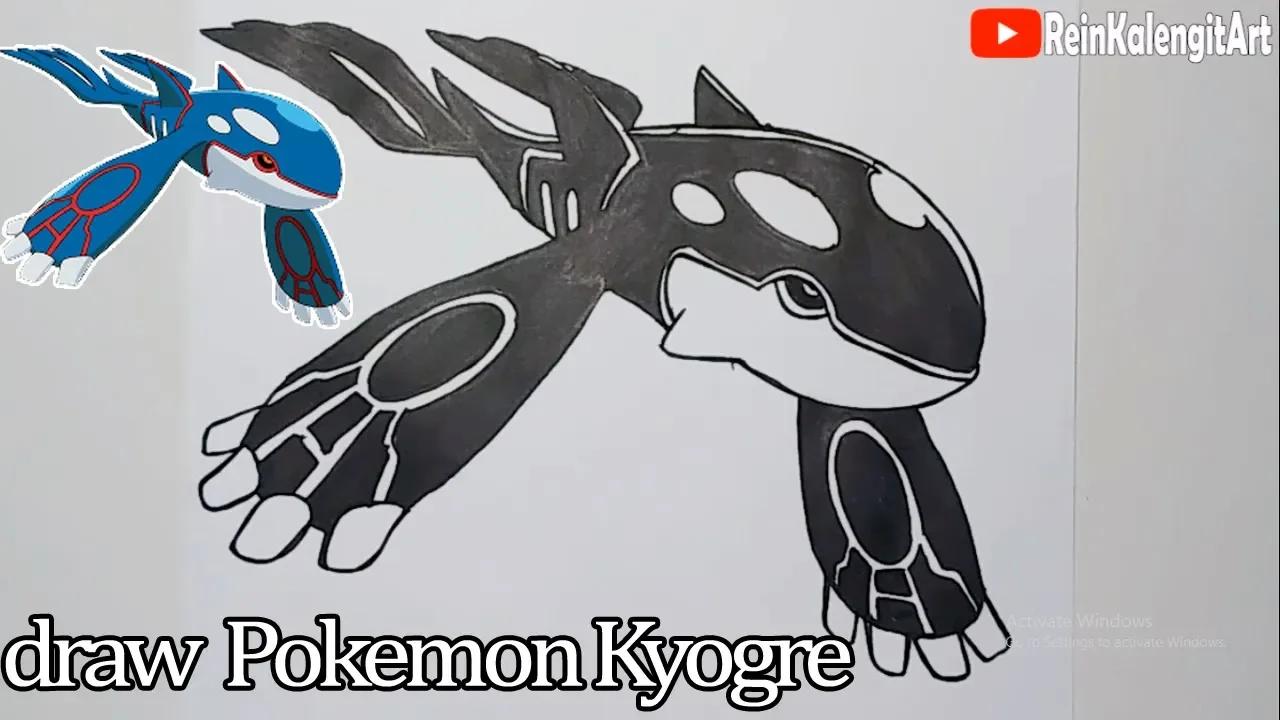 CARA MENGGAMBAR KYOGRE MUDAH BANGET thumbnail