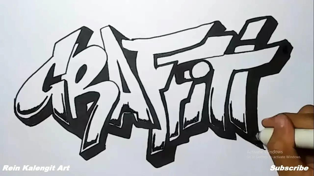 Menggambar Grafity Nama "GRAFITI" thumbnail