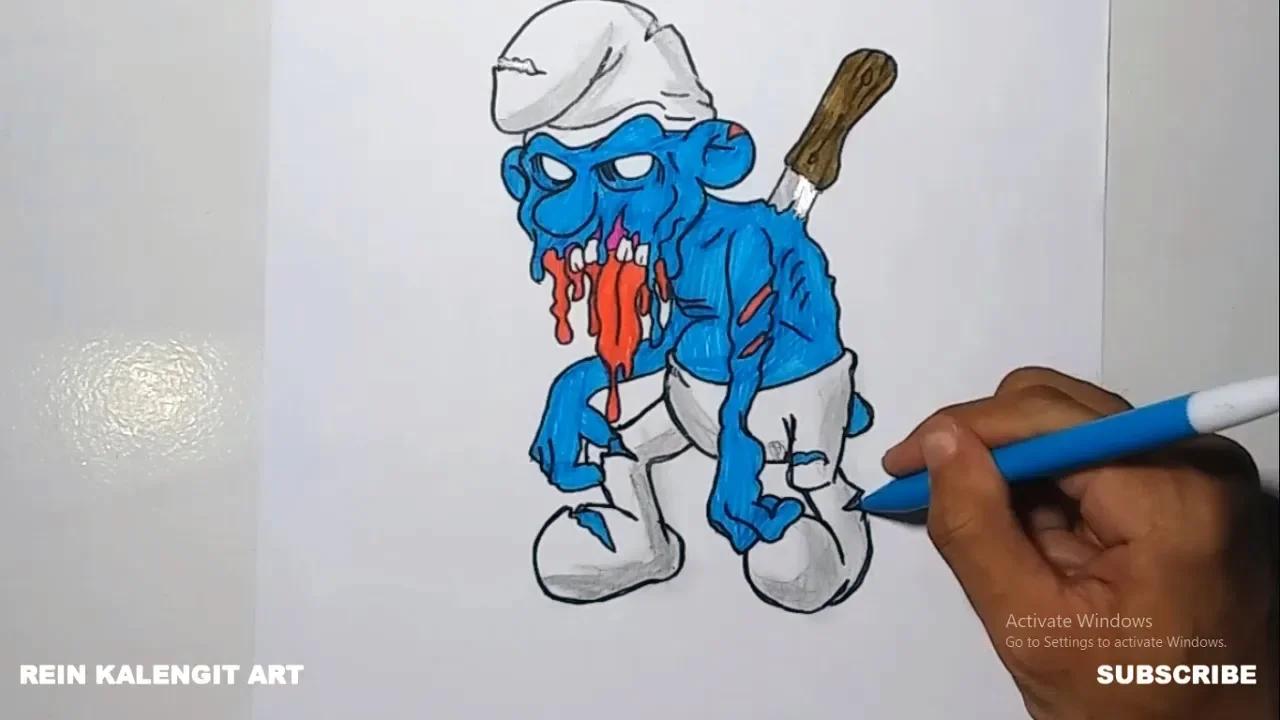 Menggambar Grafity Smurf Zombie Keren #43 thumbnail