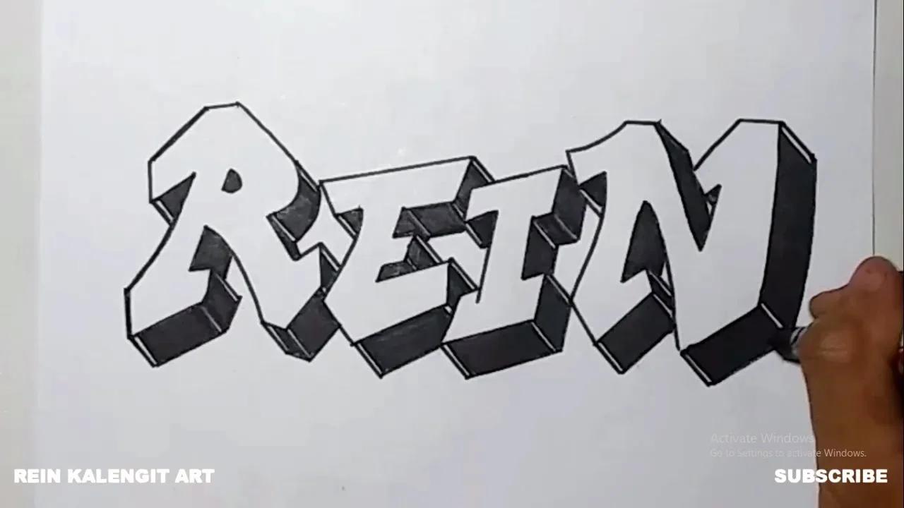 Menggambar Grafity Nama " REIN " thumbnail