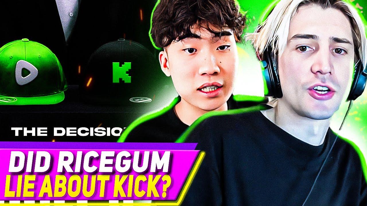 RiceGum LIED? xQc Calls Him Out Over Kick Deal thumbnail