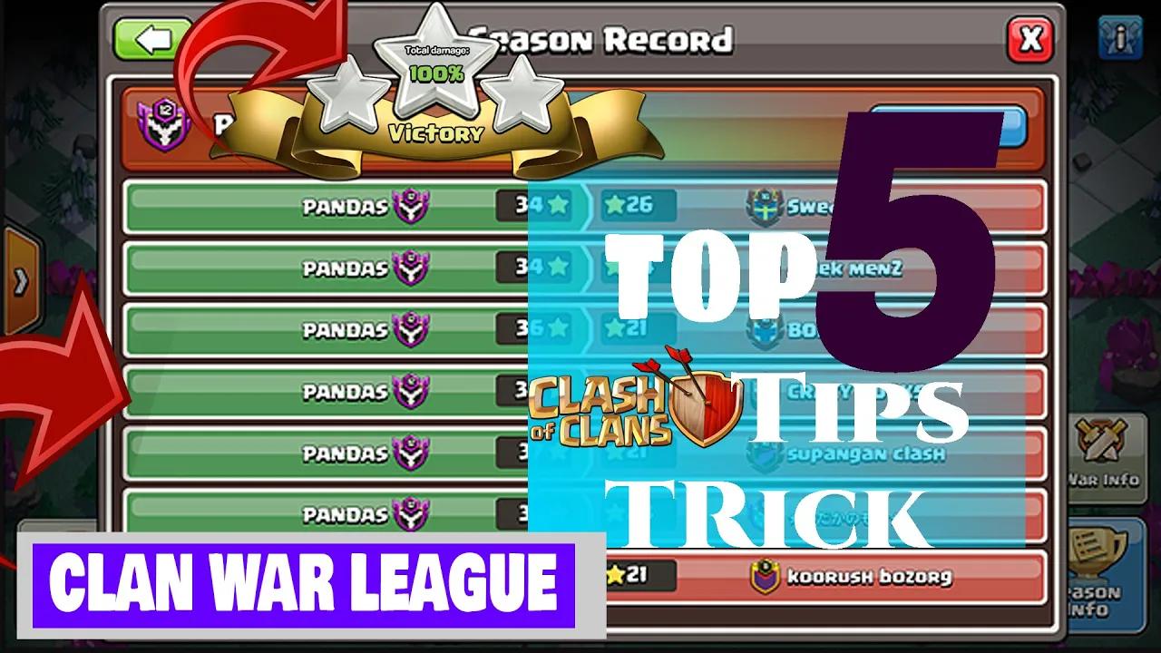 Top 5 Tips and Tricks of Clan War League (CWL) | UNIQUE Tips and Tricks | Shahzex | Clash of Clans thumbnail