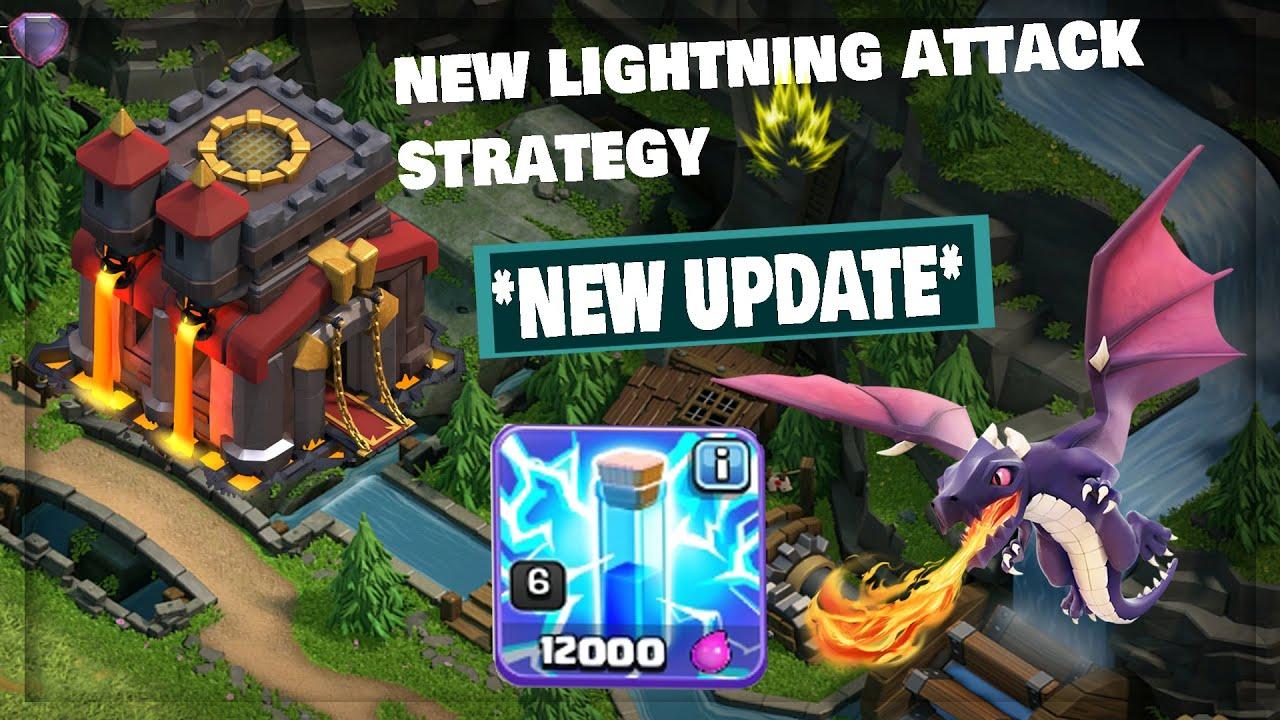 *NEW UPDATE* - Town Hall 10 NEW Dragon Attack Strategy with New Lightning Spells - Clash of Clans thumbnail