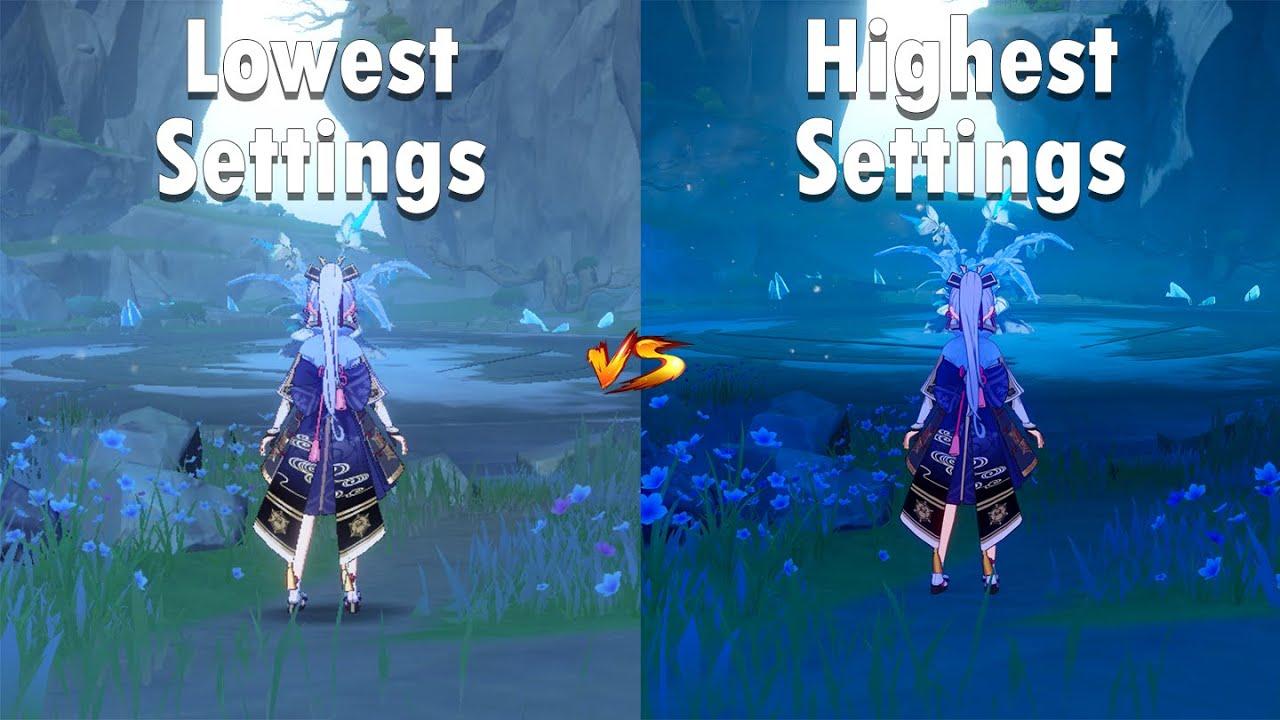 How Much GRAPHICS Effect Your GAMEPLAY?? Lowest vs Highest GFX [ Genshin Impact ] thumbnail