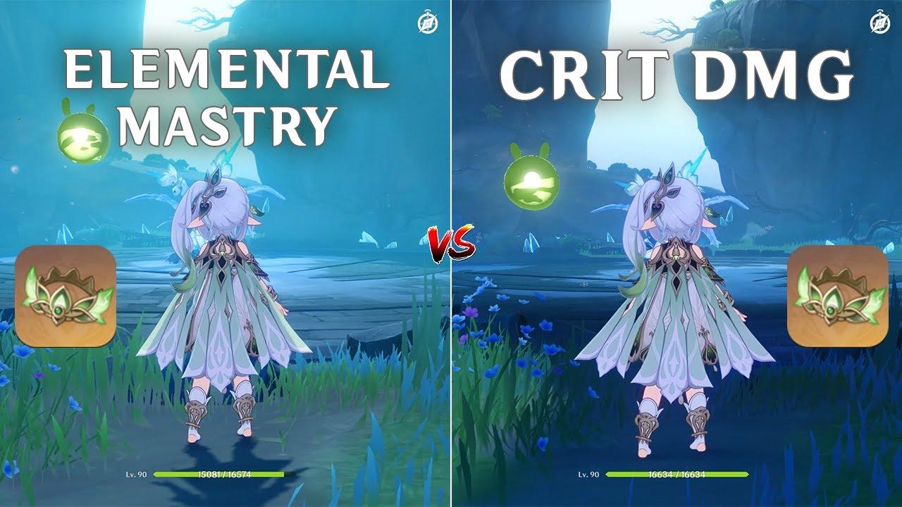 Nahida EM Circlet vs CRIT DMG Circlet Build Comparison!! Best F2P Artifacts for Nahida?? thumbnail