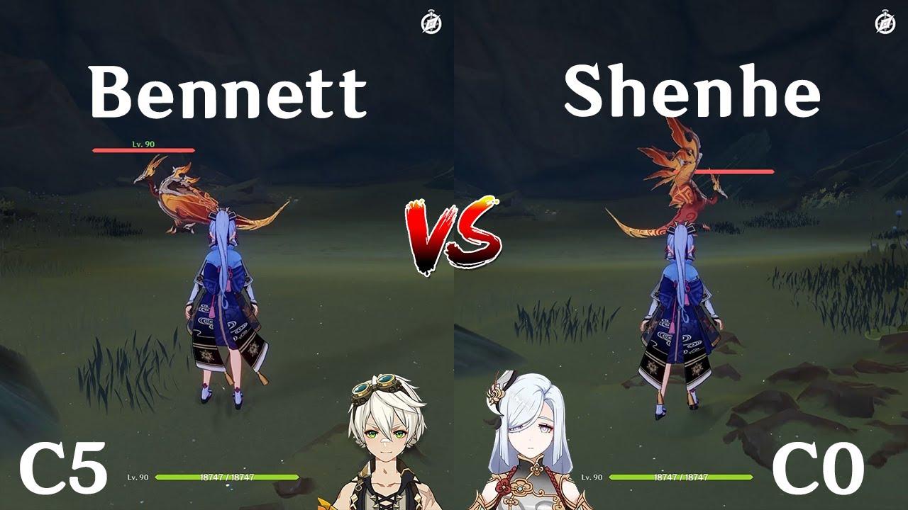 Shenhe vs Bennett!! Who is Better Support for Ayaka ?? gameplay Comparison!! | Genshin Impact | thumbnail