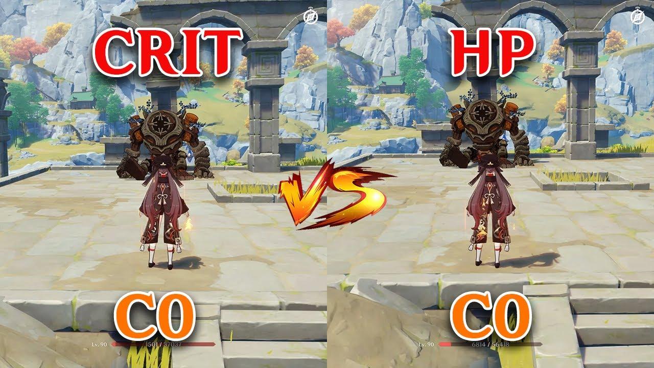 Hu Tao HP Build vs CRIT Build!! which is the best? Gameplay COMPARISON!!! thumbnail