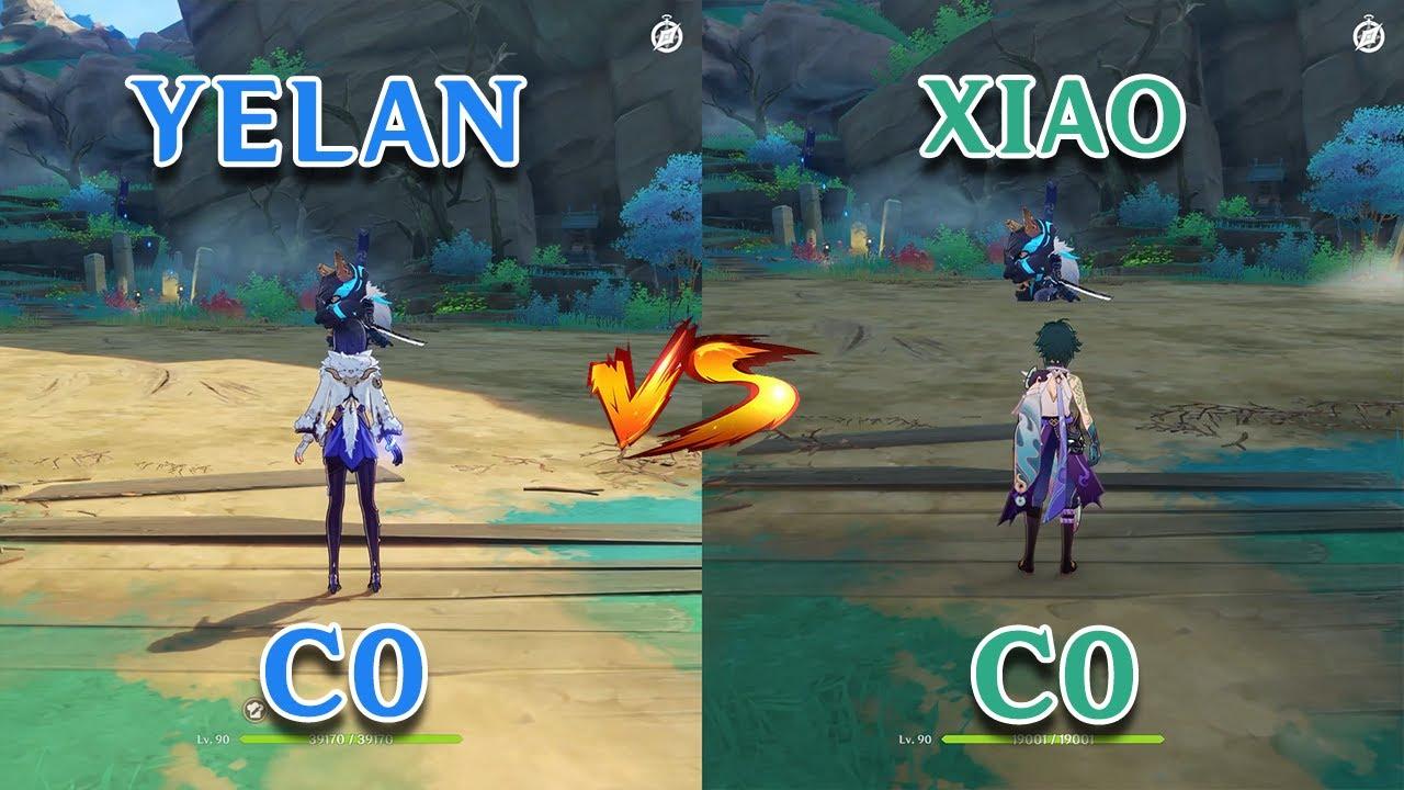 Yelan vs Xiao!! Team comp gameplay comparison!! Genshin Impact thumbnail