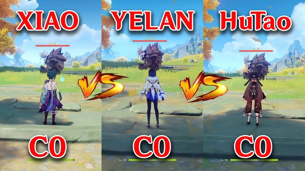 Xiao vs Yelan vs HuTao!! who is the best DPS?? Gameplay COMPARISON!! thumbnail