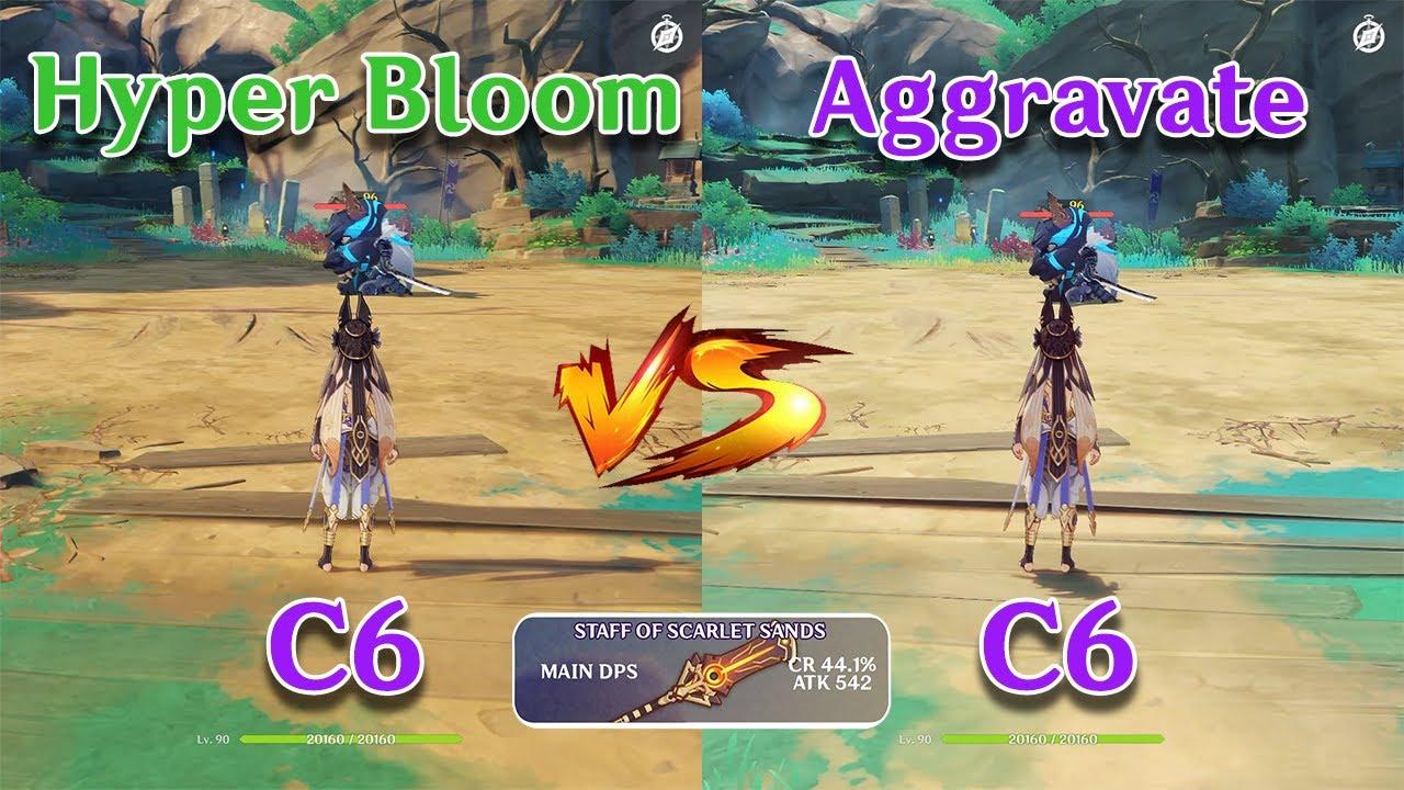 Cyno Aggravate vs Hyperbloom!! which one is better?? GAMEPLAY Comparison!! thumbnail