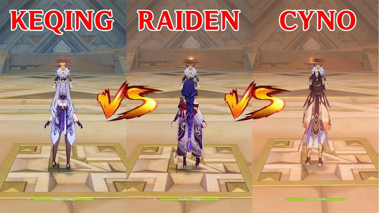 Cyno vs Raiden Shogun vs Keqing!! Who is the best dps? GAMEPLAY COMPARISON!! thumbnail