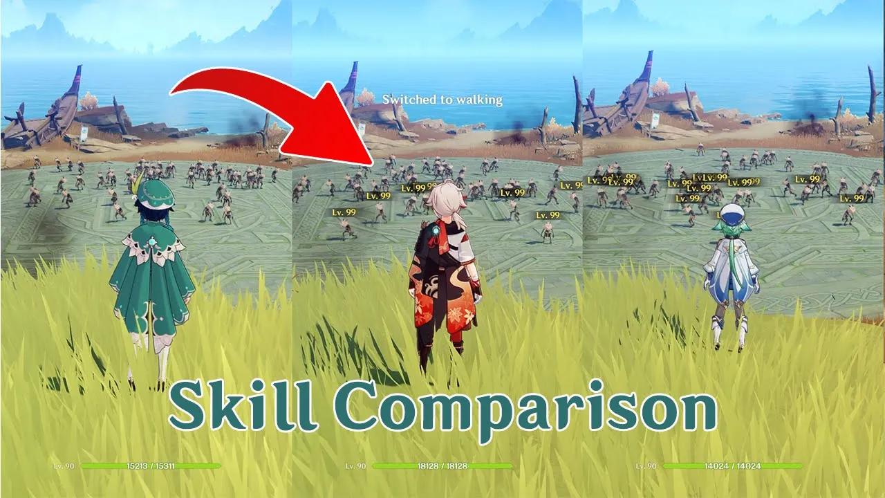 Genshin Impact - Skills comparison Crowd control, Sucrose vs Kazuha vs Venti Comparison thumbnail