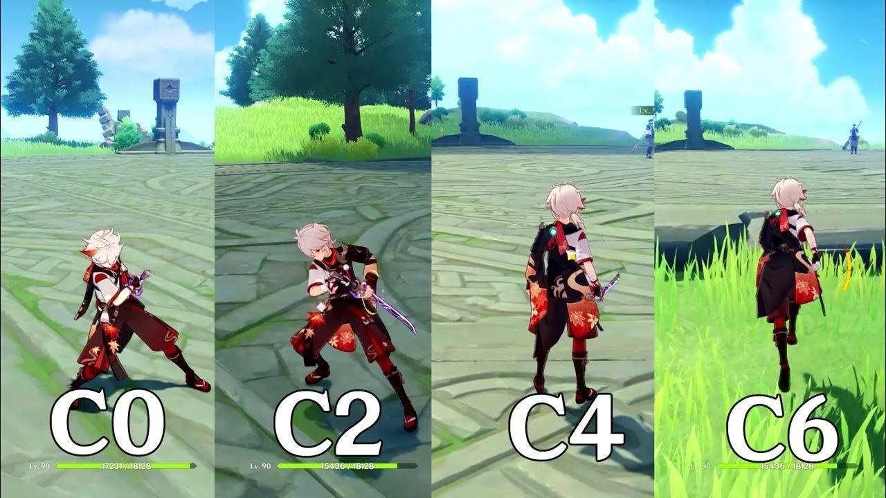 C0 Kazuha vs C2 Kazuha vs C6 Kazuha! How Much is the Difference? Comparison thumbnail