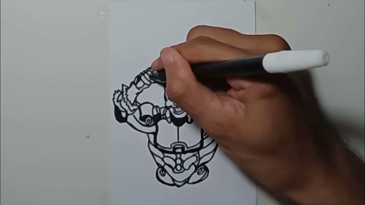 Drawing Graffiti evil cyborg thumbnail