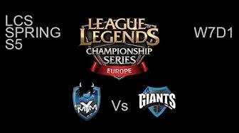 Meet Your Maker vs Giants Gaming EU LCS Spring W7D1 Game Highlights thumbnail