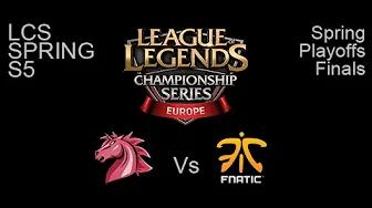 Unicorns Of Love vs Fnatic EU LCS Spring Playoffs Finals Game 5 Highlights thumbnail