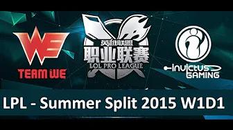 WE vs IG Tencent LPL Summer Split 2015 W1D1 WE vs Invictus Gaming Game 2 highlights thumbnail