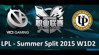 VG vs UP Tencent LPL Summer Split 2015 W1D1 Vici Gaming vs Unlimited Potential Game 1 highlights thumbnail