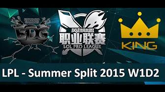 EDG vs KG Tencent LPL Summer Split 2015 W1D2 EDward Gaming vs Team King Game 2 highlights thumbnail