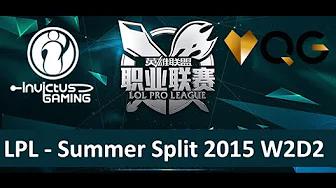 IG vs QG Tencent LPL Summer Split 2015 W2D2 Invictus Gaming vs QG Gaming Game 1 highlights thumbnail