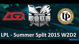 LGD vs UP Tencent LPL Summer Split 2015 W2D2 LGD Gaming vs Unlimited Potential Game 2 highlights thumbnail