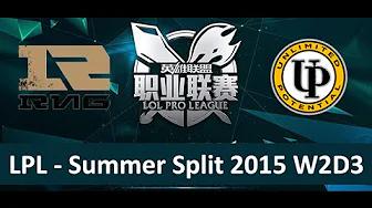 RNG vs UP LPL Summer Split 2015 W2D3 Royal Never Give Up vs Unlimited Potential Game 2 Highlights thumbnail