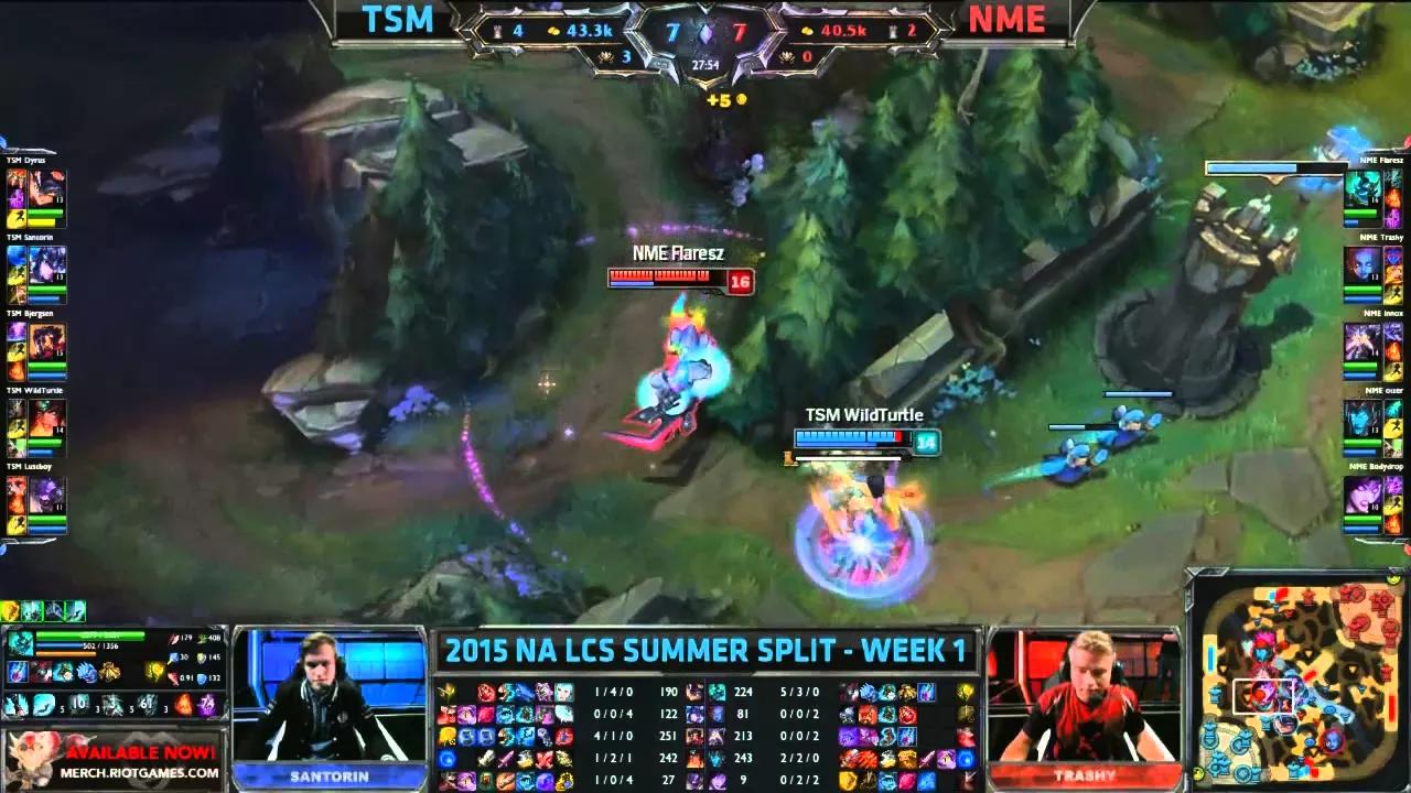 TSM vs NME NA LCS Championship series Summer Split 2015 W1D2 Team Solomid vs Enemy eSports Game High thumbnail