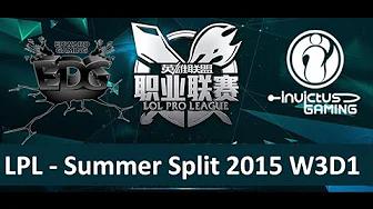 EDG vs IG Tencent LPL Summer Split 2015 W3D1 Edward Gaming vs Invictus Gaming Game 2 highlights thumbnail