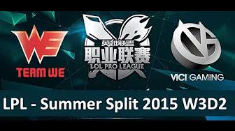 WE vs VG Tencent LPL Summer Split 2015 W3D2 Team WE vs Vici Gaming Game 1 highlights thumbnail