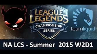 NME vs TL NA LCS Championship series Summer Split 2015 W2D1 Enemy eSports vs Team Liquid game highli thumbnail