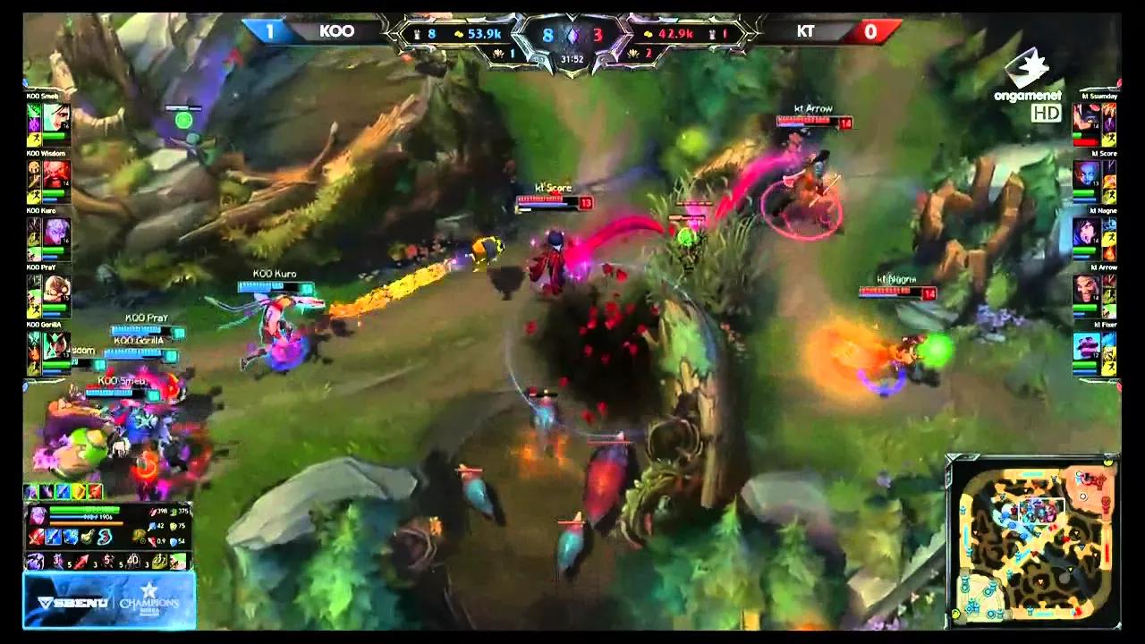 KT vs KOO LCK Champions Summer Split 2015 W4D2 KT Rolster vs Koo Tigers Game 2 Highlights thumbnail