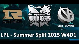 RNG vs VG Tencent LPL Summer Split 2015 W4D1 Royal Never Give Up vs Vici Gaming Game 2 highlights thumbnail