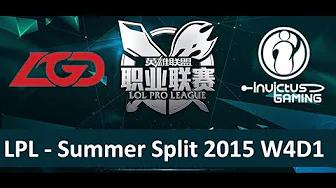 LGD vs IG Tencent LPL Summer Split 2015 W4D1 LGD Gaming vs Invictus Gaming Game 1 highlights thumbnail