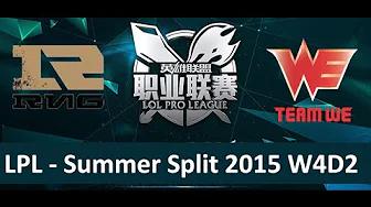 RNG vs WE Tencent LPL Summer Split 2015 W4D2 Royal Never Give Up vs Team We Game 1 highlights thumbnail